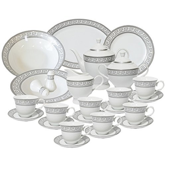 Imperial Gift Co. Greek 49 Piece Dinnerware Set, Service for 8
